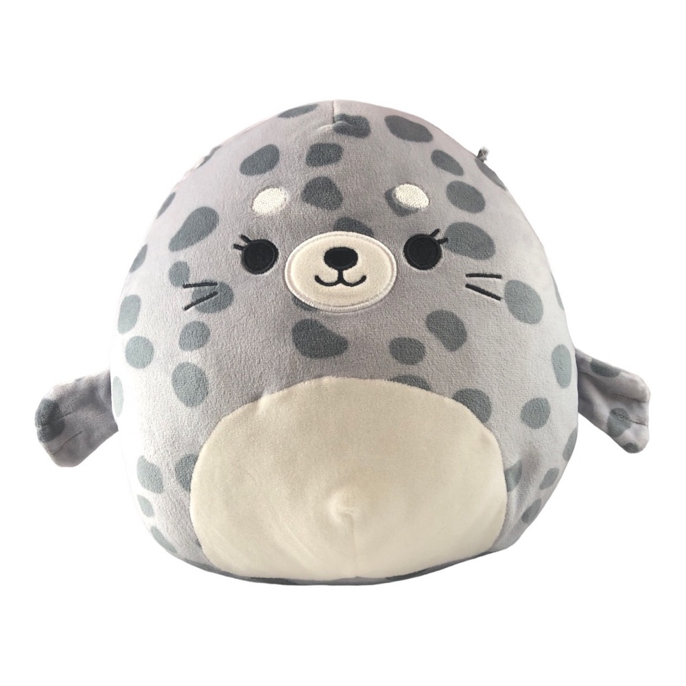 Kellytoy Squishmallow Odile-Isis Spotted Gray/Dark Gray Seal Plush 2022